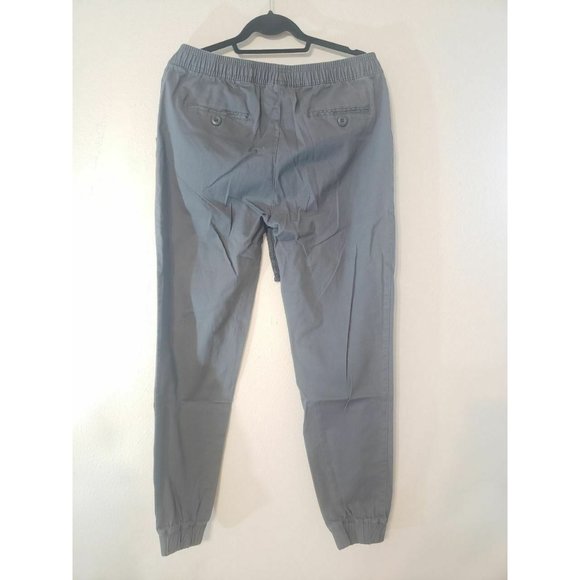 Galaxy by Harvic Men's Basic Stretch Twill Joggers Dark Grey - Picture 2 of 8